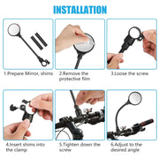 Handlebar mirror hose bent to an angle
