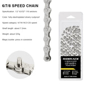 RIDERACE Ultralight Chain — on cassette