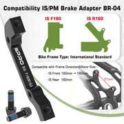 IIIPRO disc brake rotor adapter installed on frame