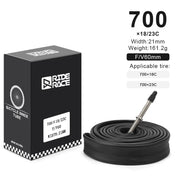 RIDERACE Butyl Inner Tube — 700C — 700x18-23C narrow road size