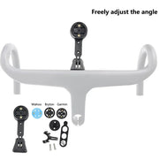 Black out-front bike computer mount bracket