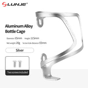 LUNJE Ultralight Aluminum Bottle Cage — CNC aluminium alloy cage under 32g
