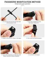 RIDERACE 3-Digit Combination Cable Lock