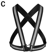 Reflective strap folded flat