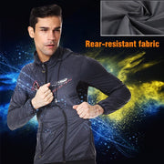 Cycling jacket worn while riding