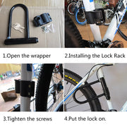 Mini U-lock with key - keys and mounting screws