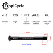 Tropicycle Front Fork Thru Axle M12 - product photo 24