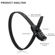 RIDERACE 3-Digit Combination Cable Lock — keyless cable lock with stainless steel core
