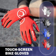 Kyncilor Full-Finger Gel Cycling Gloves worn on a long road ride
