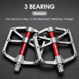 WEST BIKING Ultralight Pedals — CNC 3-Bearing Reflective