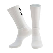 Silicone aero cycling socks - close-up of knit