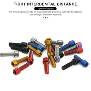 Titanium-plated handlebar stem bolt, purple finish