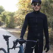 YKYWBIKE winter jacket worn while cycling