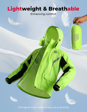 Rain suit LED lights front and rear