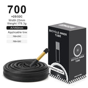 RIDERACE Butyl Inner Tube — 700C — three-pack bundle of spare tubes