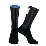 Silicone aero cycling socks - orange colourway
