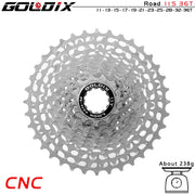 GOLDIX cassette - gear range comparison