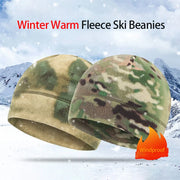 Winter fleece cycling beanie in black