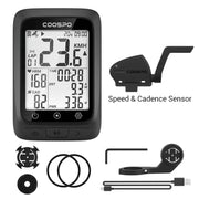Coospo BC107 bike computer, GPS tracking screen