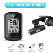 XOSS G/G+ Wireless GPS Bike Computer — Gplus Light Combo package contents