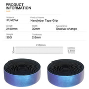 Gradient bar tape colour shift shown at an angle