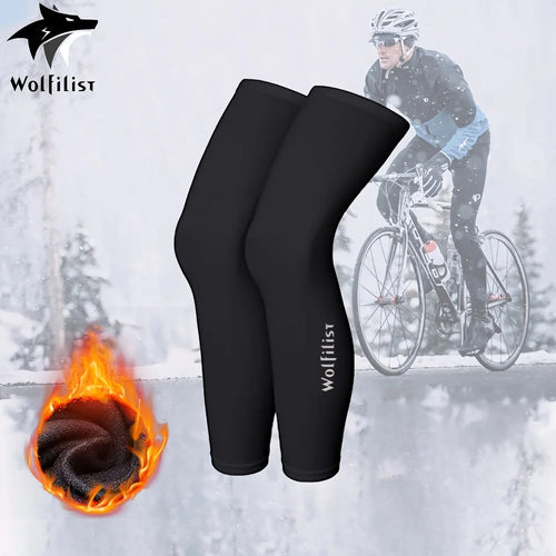 Thermal cycling leg warmers in black
