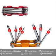 Multi-tool opened showing hex keys