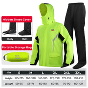 KEMITOUR Heavy-Duty Waterproof Rain Suit, Black